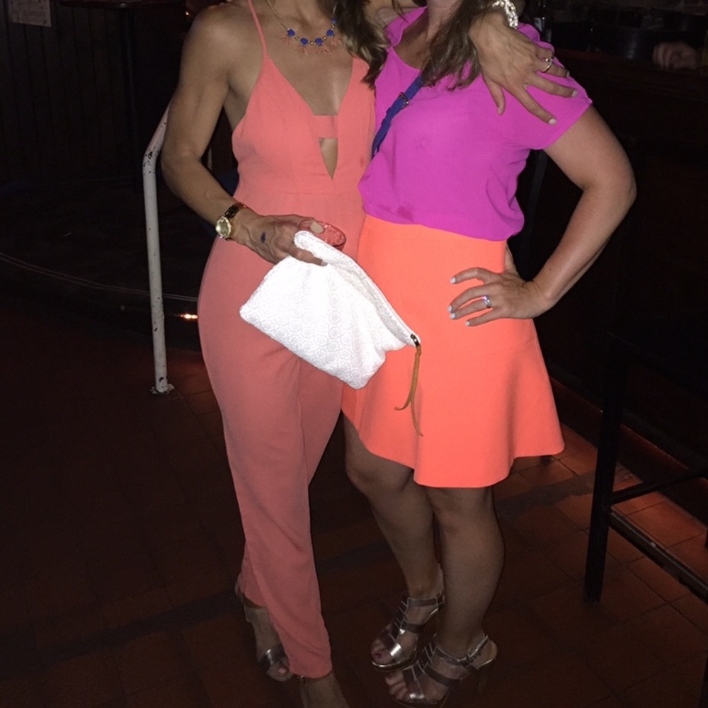 Lulu’s coral jumpsuit/romper